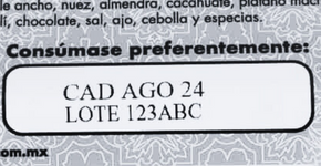 Reiner 940 muestra de impresión de logotipo, fecha, y código de barras